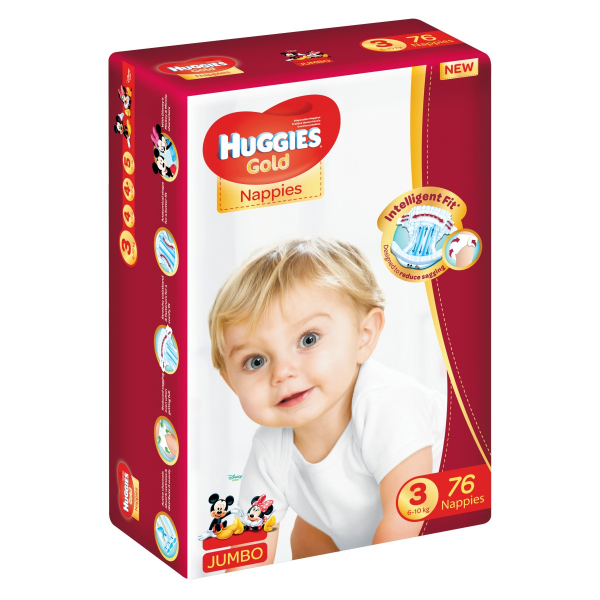 Huggies gold best sale nappies on special