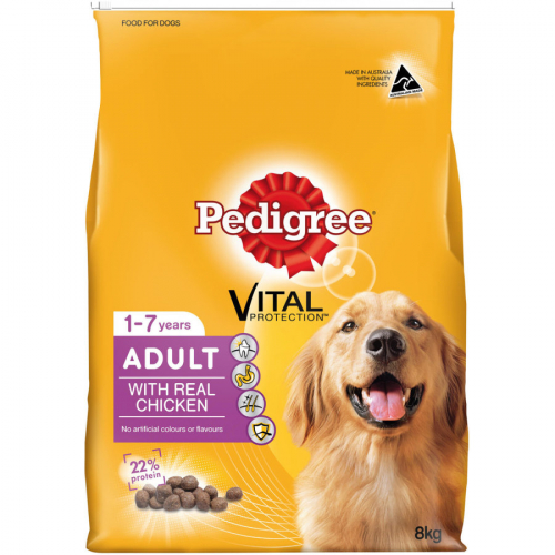 Buy Pedigree Adult Dog Food Chicken Flavour 8Kg At $31.13 | Pet Food ...